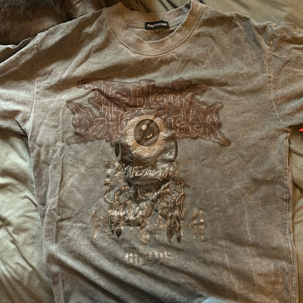 “The Black Dahlia Murder” faded gray T-Shirt with eyeball design